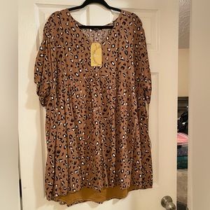 NWT Plus size boutique leopard dress